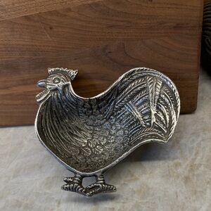 Vintage aluminum Rooster bowl